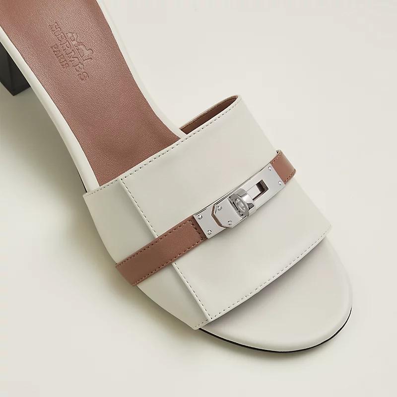 Giày Hermes Gigi 50 Sandal Nữ Trắng Be